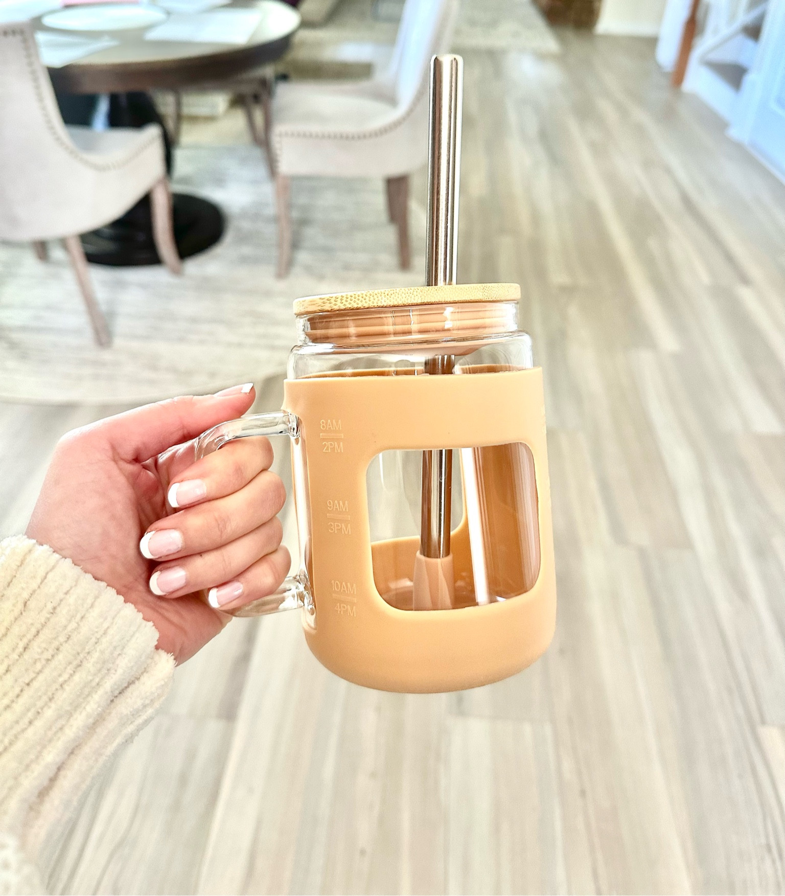 The cutest #water or #coffee #glass 💕
This makes my morning feel extra special! 

#LTKbeauty #LTKsalealert #LTKfitness