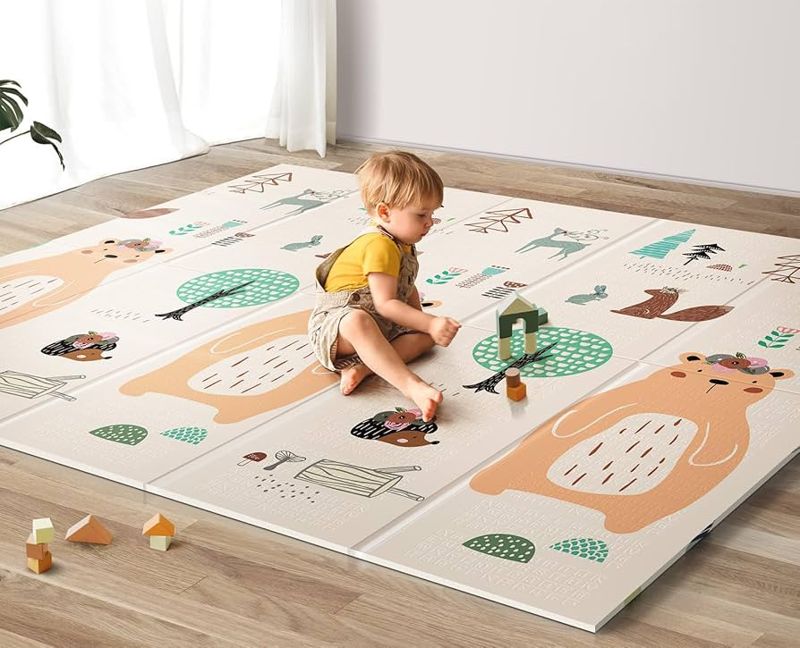 UANLAUO Foldable Baby Play Mat, Extra Large Waterproof Activity Playmats for Babies,Toddlers, Inf... | Amazon (US)