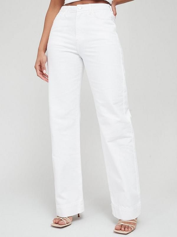 V by Very Forever Wide Leg Jean - White | Very (UK)