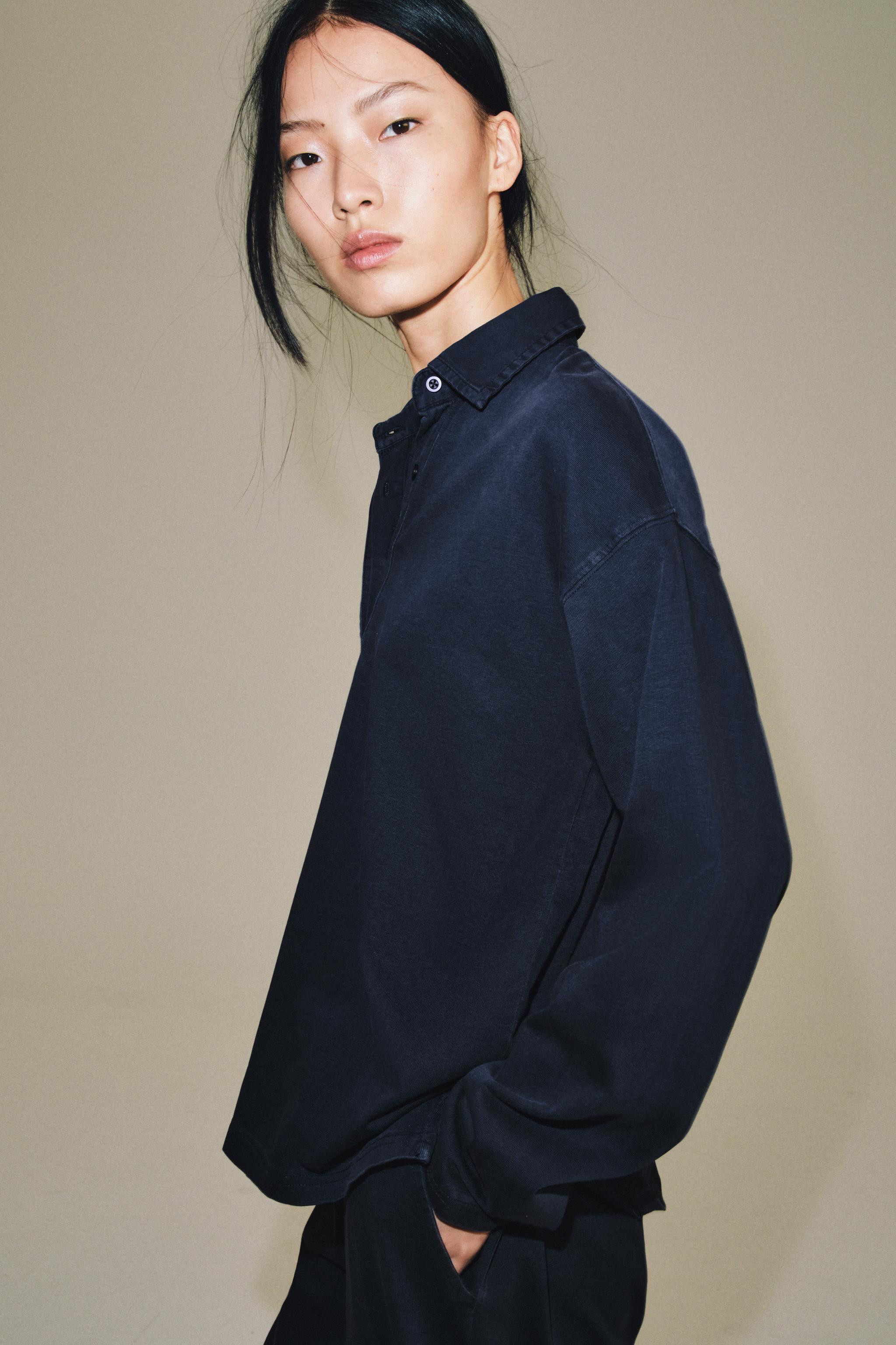 COTTON OVERSIZE POLO SHIRT | Zara UK