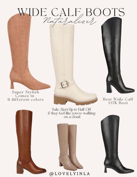 Boots wide calf boots for fall 
Naturalizer wide calf, narrow calf boots 
Plus size boots Best wide calf OTK boots
Over the knee boots 

#LTKshoecrush #LTKsalealert #LTKplussize
