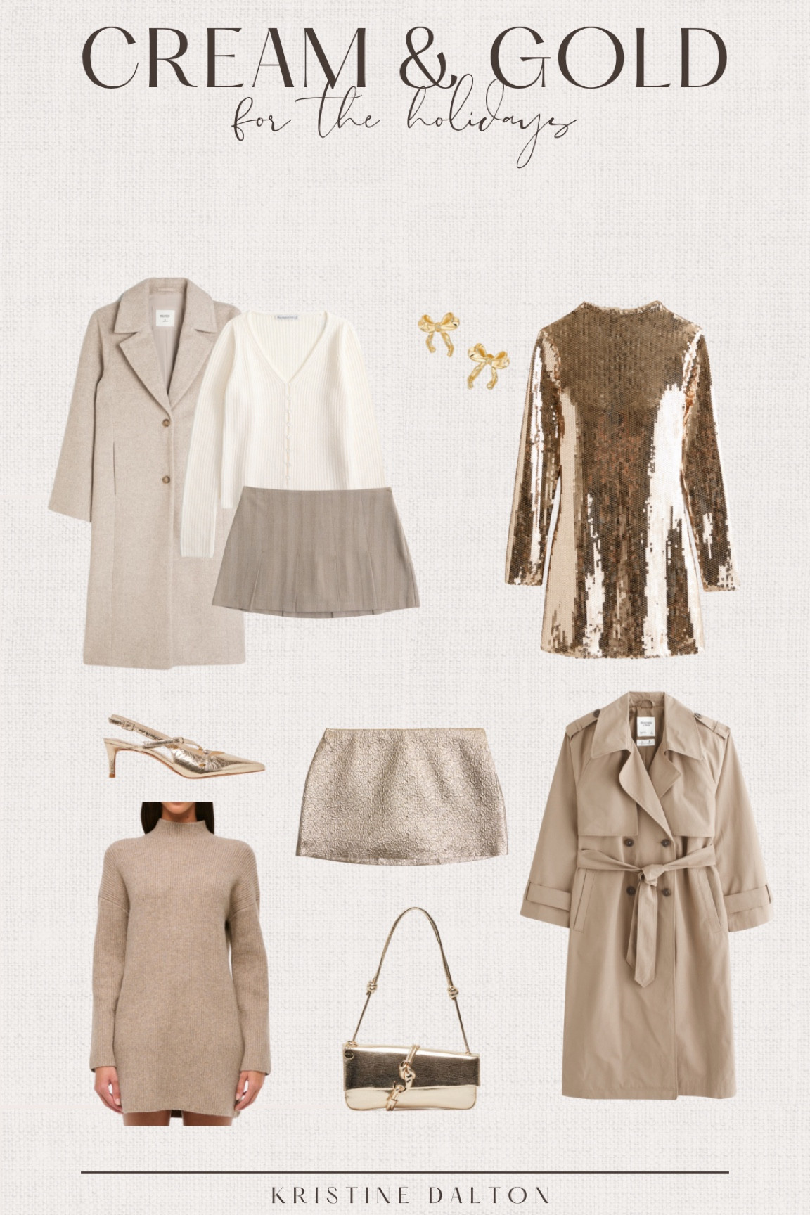 cream & gold holiday outfits, shoes, and accessories 🥂

sequin dress, tan mini skort, sweater dress, neutral outfit, thanksgiving outfit, holiday party, gold kitten heels, metallic 

#LTKHoliday #LTKStyleTip #LTKCyberWeek