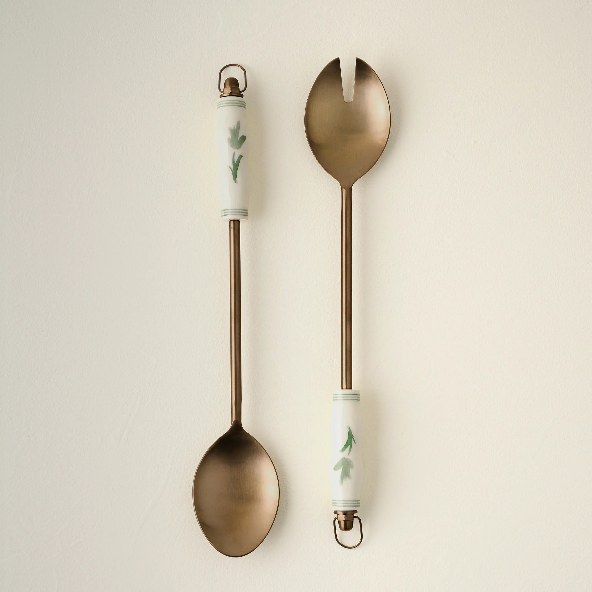 Copper Floral Serving Utensil Set | Magnolia