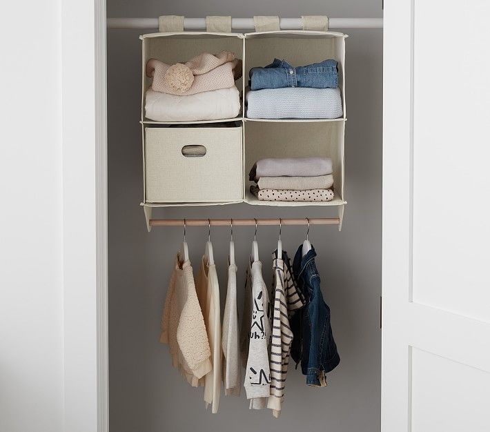 Double Bar Hanging Closet Organizer | Pottery Barn Kids