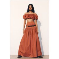 Autumn Maxi Skirt - Burnt Orange I MESHKI I Size XXS | MESHKI US