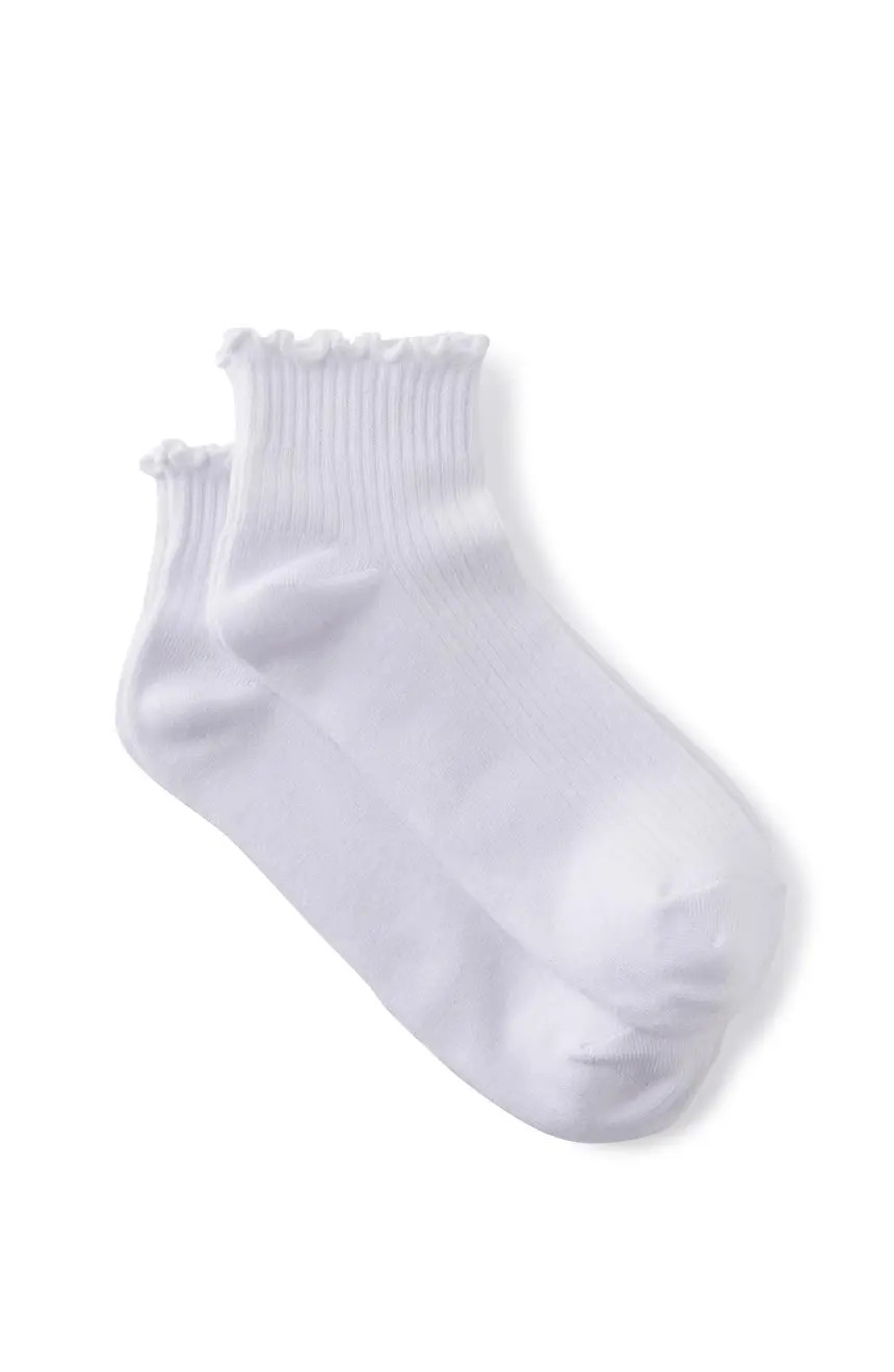 The Perfect Pair Frill Rib Ankle 2Pk | Nordstrom