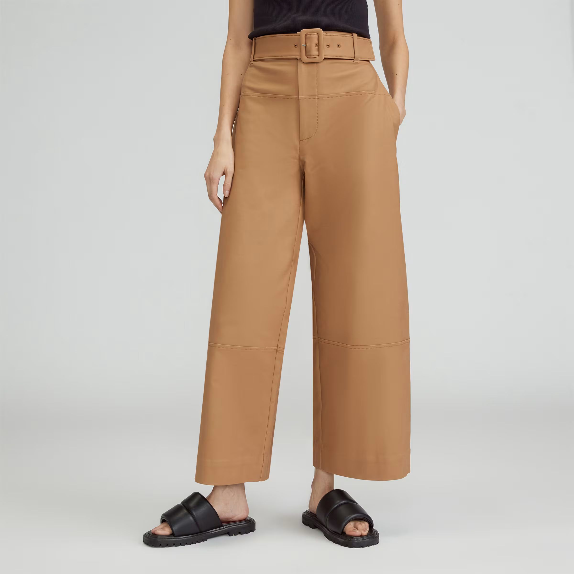 The Structured Cotton Belted Pant | Everlane