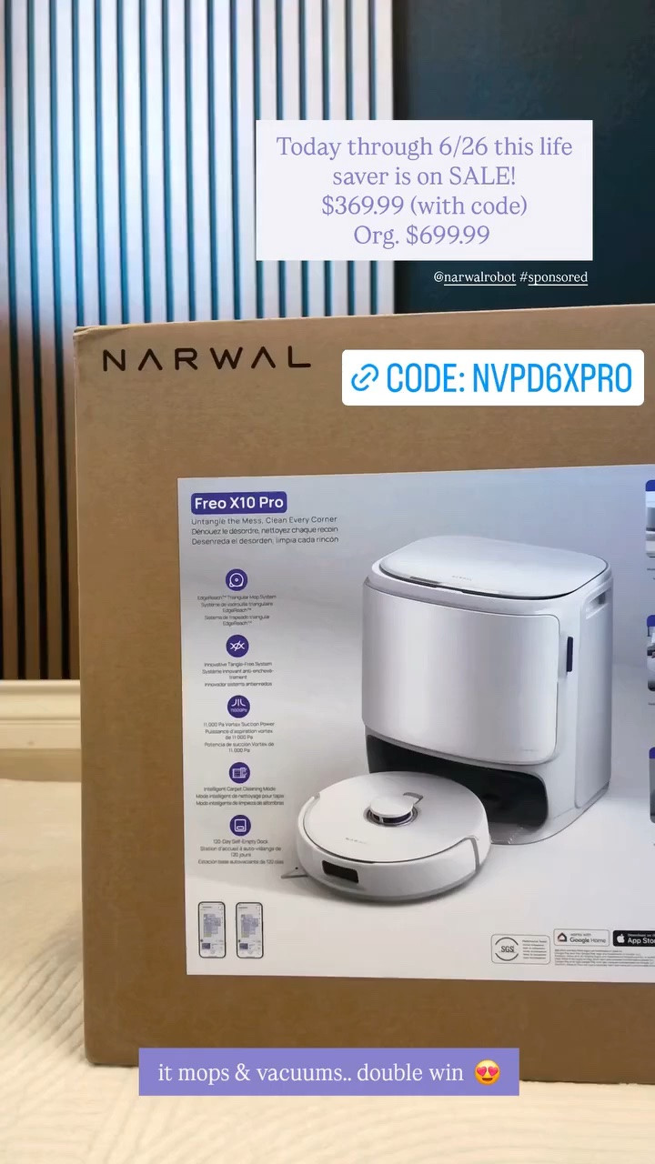 Shop my Narwal mop & vacuum smart robot - if you have littles clean floors can feel like a challenge.. if you also can’t afford a housekeeper like me lol give this a try 😉 Remember get a price drop notification if you heart a post/save a product 😉 

✨️ P.S. if you follow, like, share, save, or shop my post (either here or @renovatingroblessed).. thank you sooo much, I appreciate you! As always thanks sooo much for being here & shopping with me 🥹 

@narwal 
| Narwal Robotics, hearth and Hand with magnolia, target home, target finds, at target, from target,  bedroom refresh, date night outfits, resort wear, date night outfits, vacation outfits beach, storage basket, gallery wall, date night outfits, winter denim, work outfits, resort war, business casual workwear, spring outfits 2026, country concert outfits, spring dresses, date night outfits, vacation outfits beach, work outfits, travel outfits, resort wear 2026, plus size fashion, spring break outfits, rodeo outfit inspo, storage, gallery wall,  wedding guest dress summer, Fathers Day gift guide, summer outfits, summer dresses, date night outfits, Fathers Day gifts, vacation outfits beach, osmo, camera, content, vlogging camera, DJI Osmo Pocket, vacuum, smart vacuum, smart home, living room, cleaning, cleaning products, cordless vacuum, vacuum mop, robot vacuum, robot vacuum mop, robot vacuum and mop | #LTKCreatorOwned #LTKCreatorOwnedBrands #WinterTrends #LTKWinterTrends #WorkWear #TopSharedPosts #LTKTopSharedPosts #TrendingCreators #LTKTrendingCreators #PopularToday #LTKPopularToday #TreatYourself #LTKTreatYourself #amandaroblessed #LosAngeles #LTKMothersDay #LTKGiftGuide #LTKFindsUnder100 #LTKFindsUnder50 #LTKFestival #LTKFestival #LTKSwim
#LTKBump #LTKSaleAlert #LTKPetite #LTKKids #LTKstorytime #LTKActive #LTKOver40 #LTKMidsize #LTKBeauty #LTKfoodie #LTKdayinmylife #LTKSeasonal #LTKselfcare #LTKgrwm #LTKU #LTKPlusSize #LTKWedding #LTKmomlife #LTKBaby #LTKvlog #LTKHome #LTKTall #LTKfitnessgoals #LTKTravel #LTKMens #LTKootd #LTKmorningroutine #LTKWorkwear