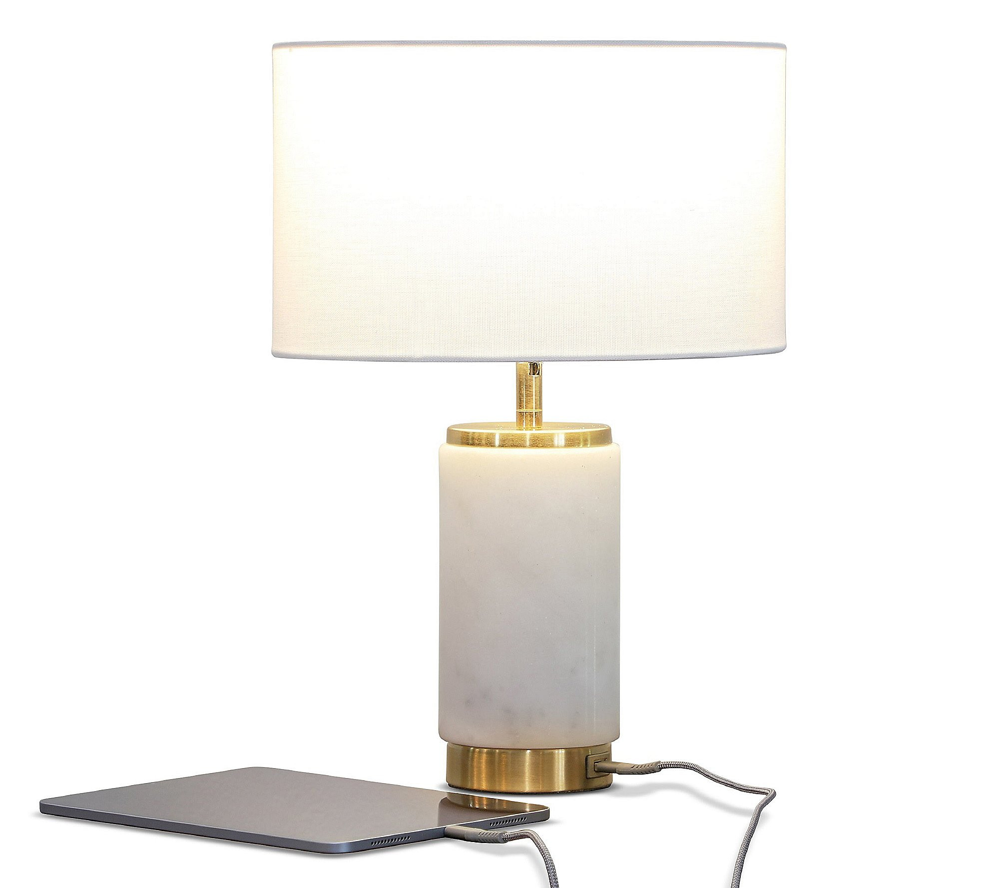 Brightech Arden 17""H LED Marble Table Lamp | QVC