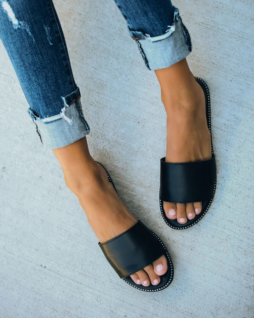 Caspian Studded Slip On Sandal - SALE | VICI