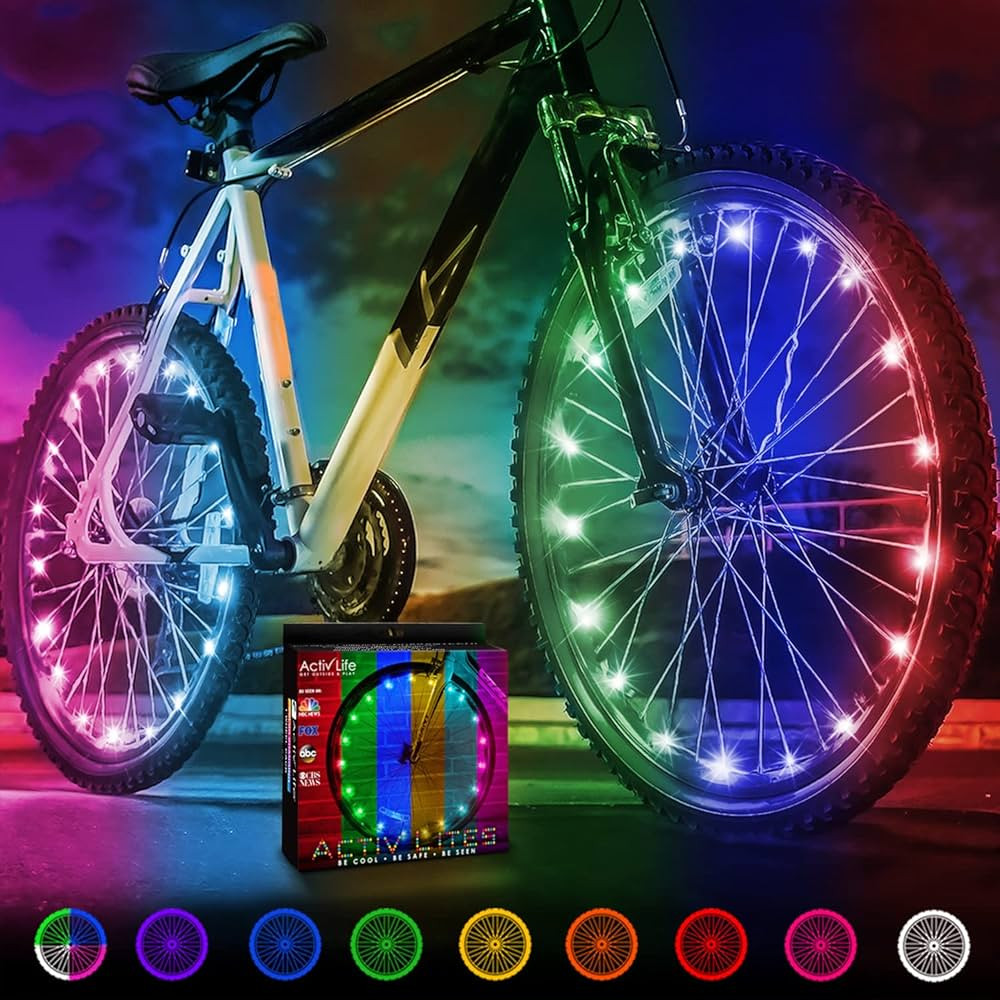 Activ Life 2-Tire Pack LED Bike Wheel Lights with Batteries Included, Get 100% Brighter and Visib... | Amazon (US)
