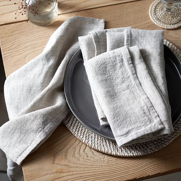 Rustic Linen Napkins – Set of 4 | Table Linens & Accessories | The White Company | The White Company (UK)