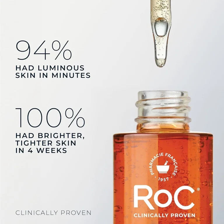 RoC Multi Correxion Revive + Glow Daily Serum, 10% Vitamin C Blend, Brightening Anti-Aging Face S... | Walmart (US)