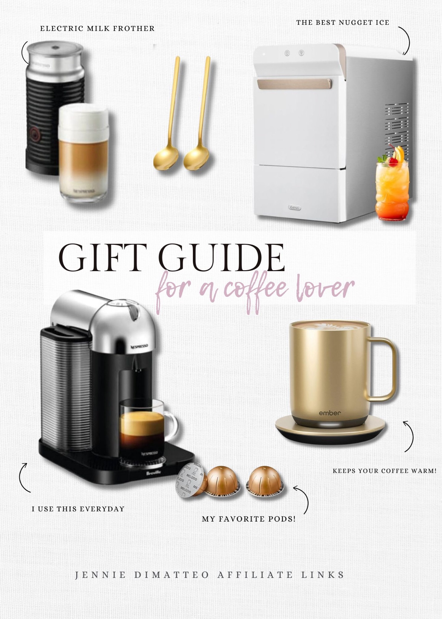 Gift Guide for a coffee lover! These are some of my coffee must haves! 

Nespresso Machine. Ember Mug. Milk Frother. Ice Maker. Coffee. Gift Guide. Christmas Gift Idea.

#LTKHome #LTKGiftGuide #LTKSaleAlert