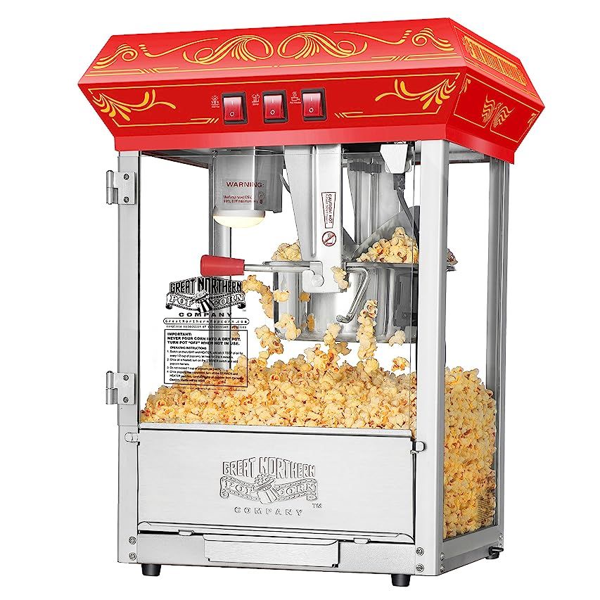 Great Northern Popcorn Red Matinee Movie Theater Style 8 oz. Ounce Antique Popcorn Machine | Amazon (US)