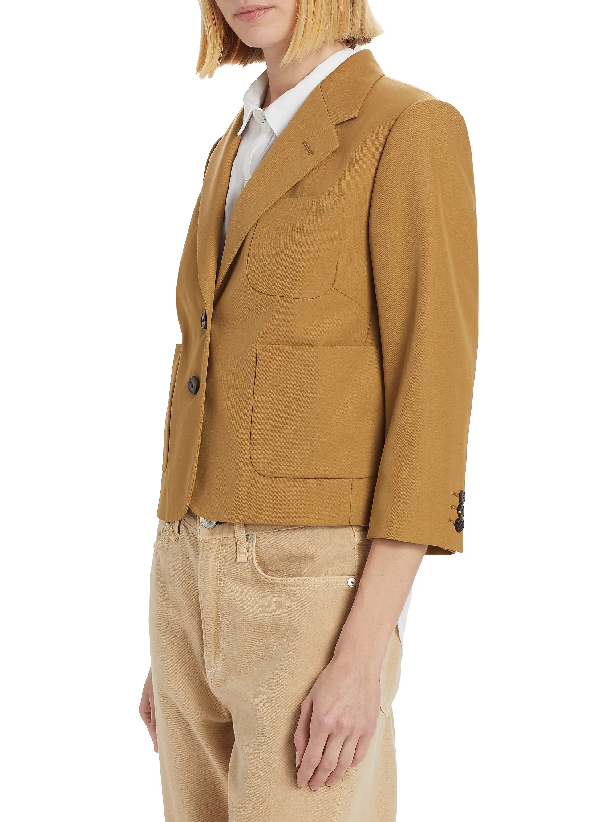 Bambis Wool-Blend Crop Jacket | Saks Fifth Avenue