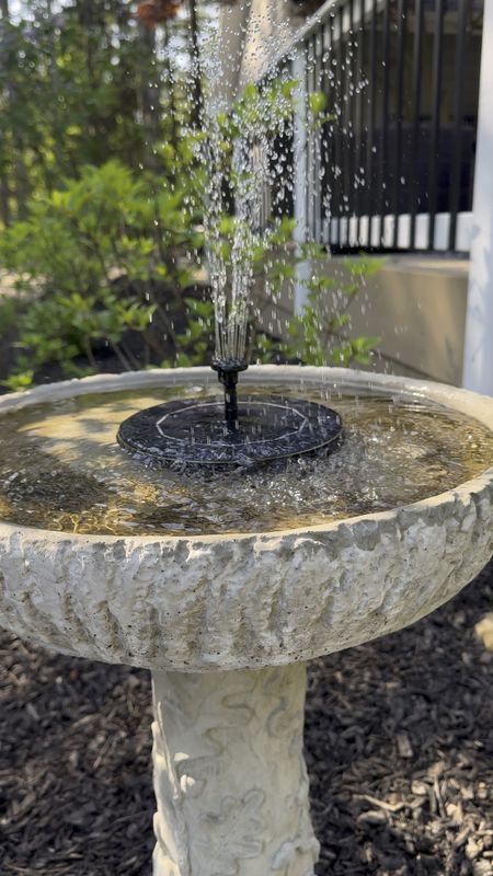 Solar Fountain Sale. Follow @farmtotablecreations on Instagram for more inspiration.

This adorable solar fountain is the perfect accent to my cement birdbath. Absolutely love the peaceful sound of the running water.

My bird bath was purchased locally from but I linked other options for you! 🫶🏼  

#LTKSaleAlert #LTKFindsUnder50 #LTKHome