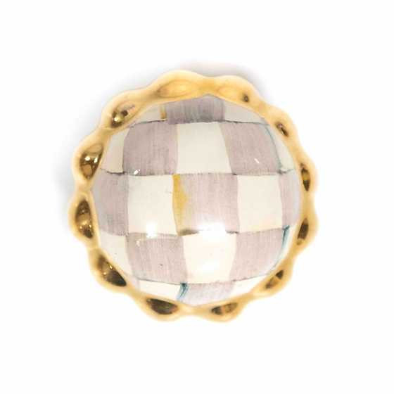 Sterling Check Petit Four Knob - Gold | MacKenzie-Childs