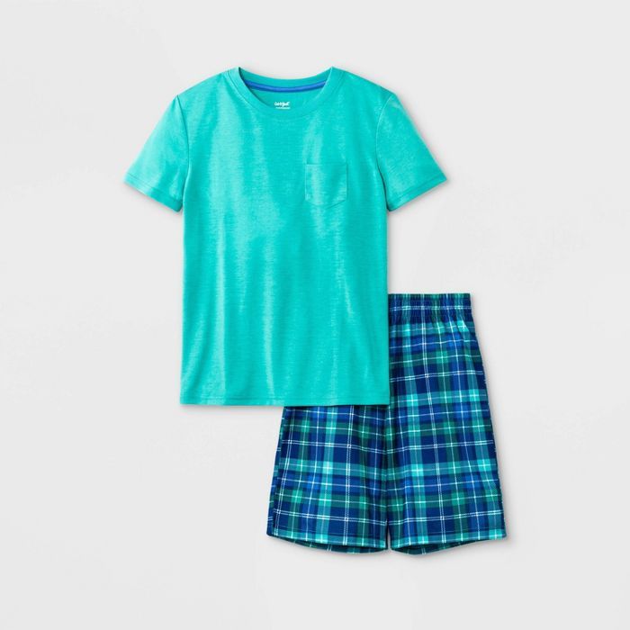 Boys' 2pc Plaid Pajama Set - Cat & Jack™ Green | Target