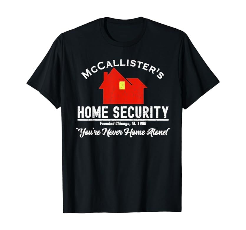 McCallister's Home Security Christmas Alone Chicago Burglars T-Shirt | Amazon (US)