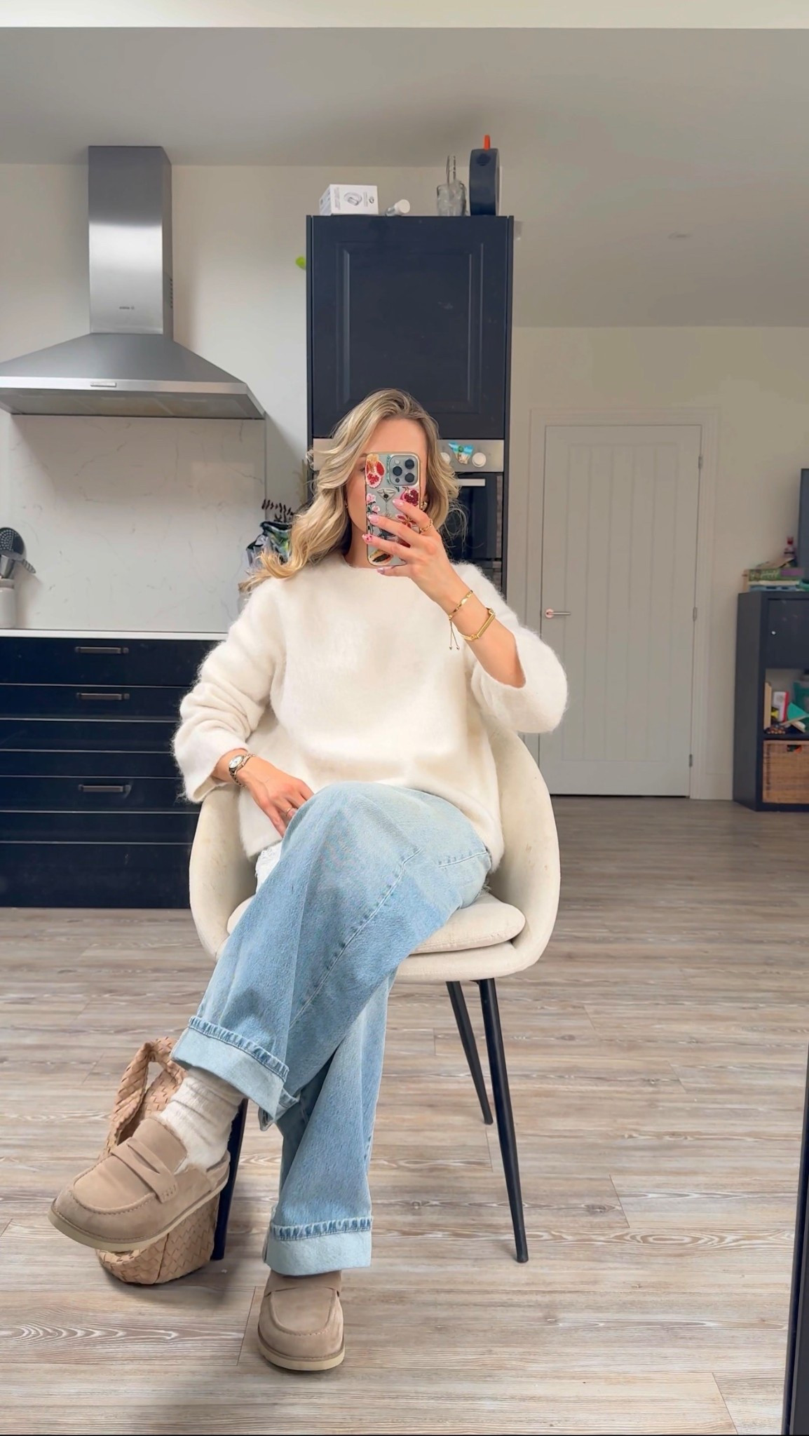 Styling my new baggy , turn up jeans. I’ve paired them with my suede mules which I have worn so much!  (Remember to get a suede protecter for them) and my cream mohair knit jumper layered over my lace trim t shirt 

#LTKspring #LTKuk #LTKstyletip