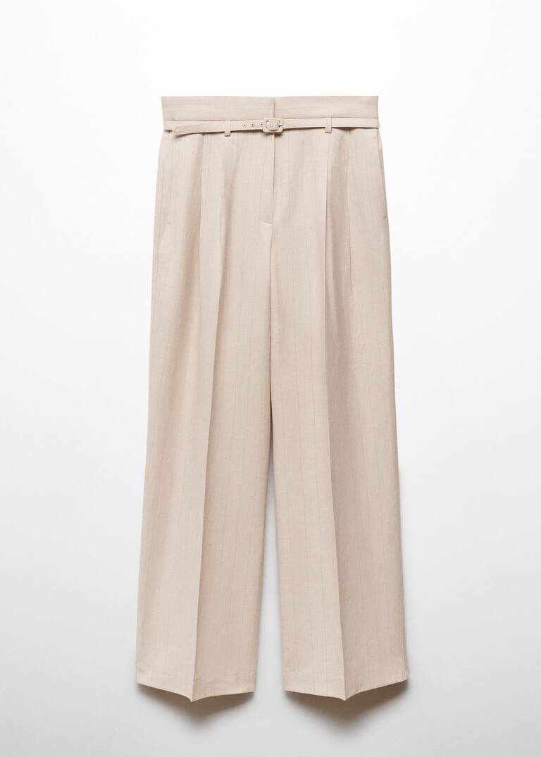 Suit trousers with belt clips -  Women | Mango USA | MANGO (US)