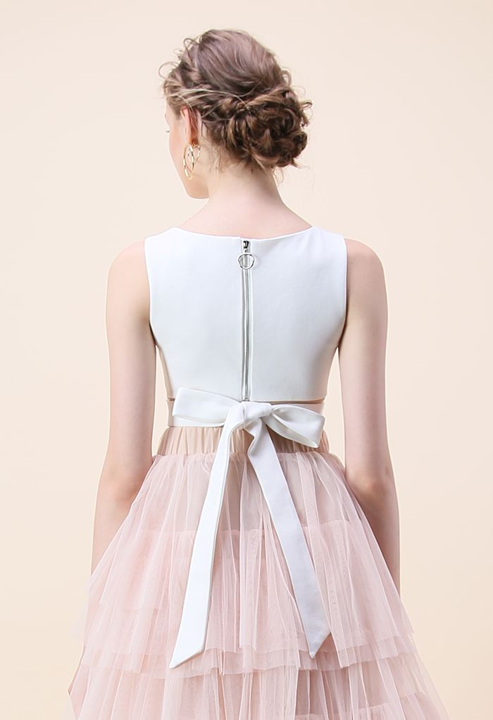 A Fan of Bowknot Crop Top in White | Chicwish