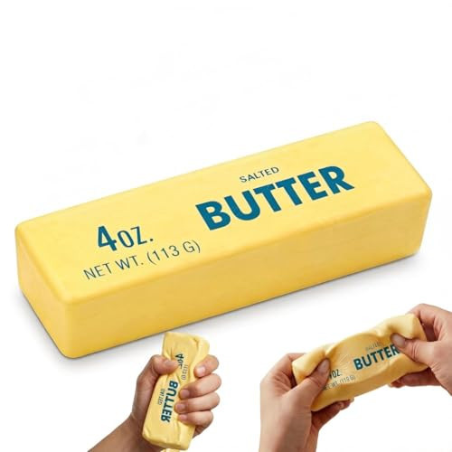 1PCS Butter Squishy – Slow Rising Butter Squishy Toy, Realistic Food Fidget Toys, Soft PU Material, Sensory Anxiety Relief & Focus Aid, Portable 5.5 Inch Squishy Butter for Office & Home | Amazon (US)