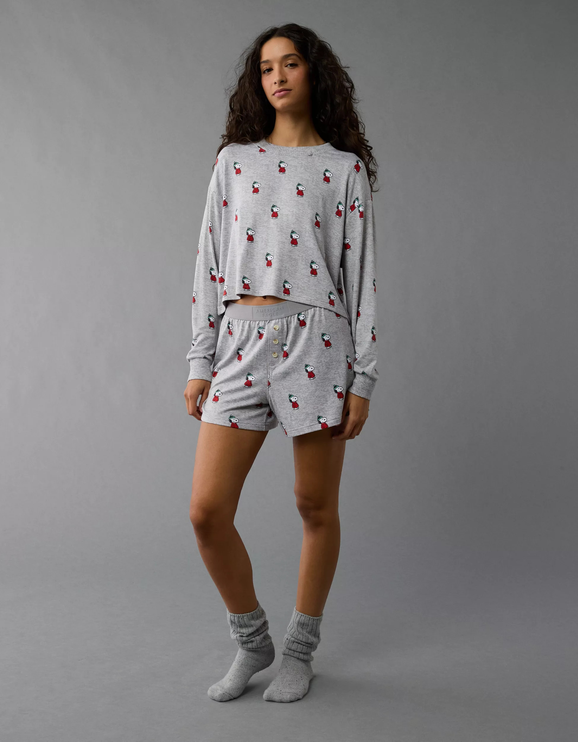 AE Peanuts Plush PJ Set | American Eagle Outfitters (US & CA)