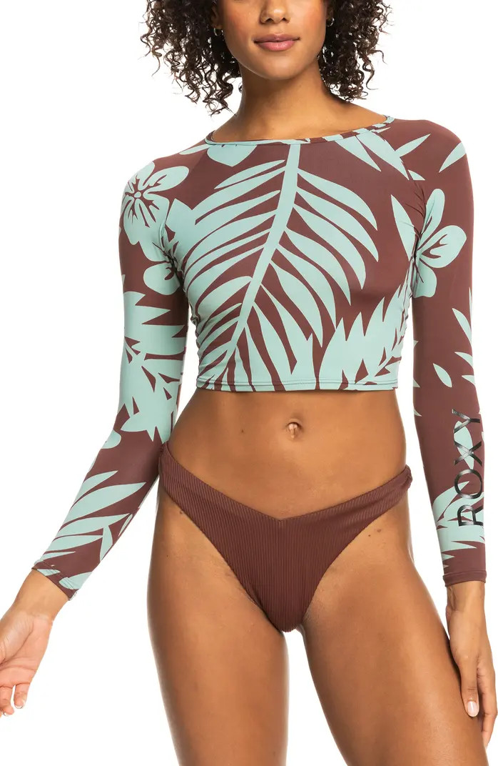 Roxy Long Sleeve Crop Rashguard | Nordstrom | Nordstrom