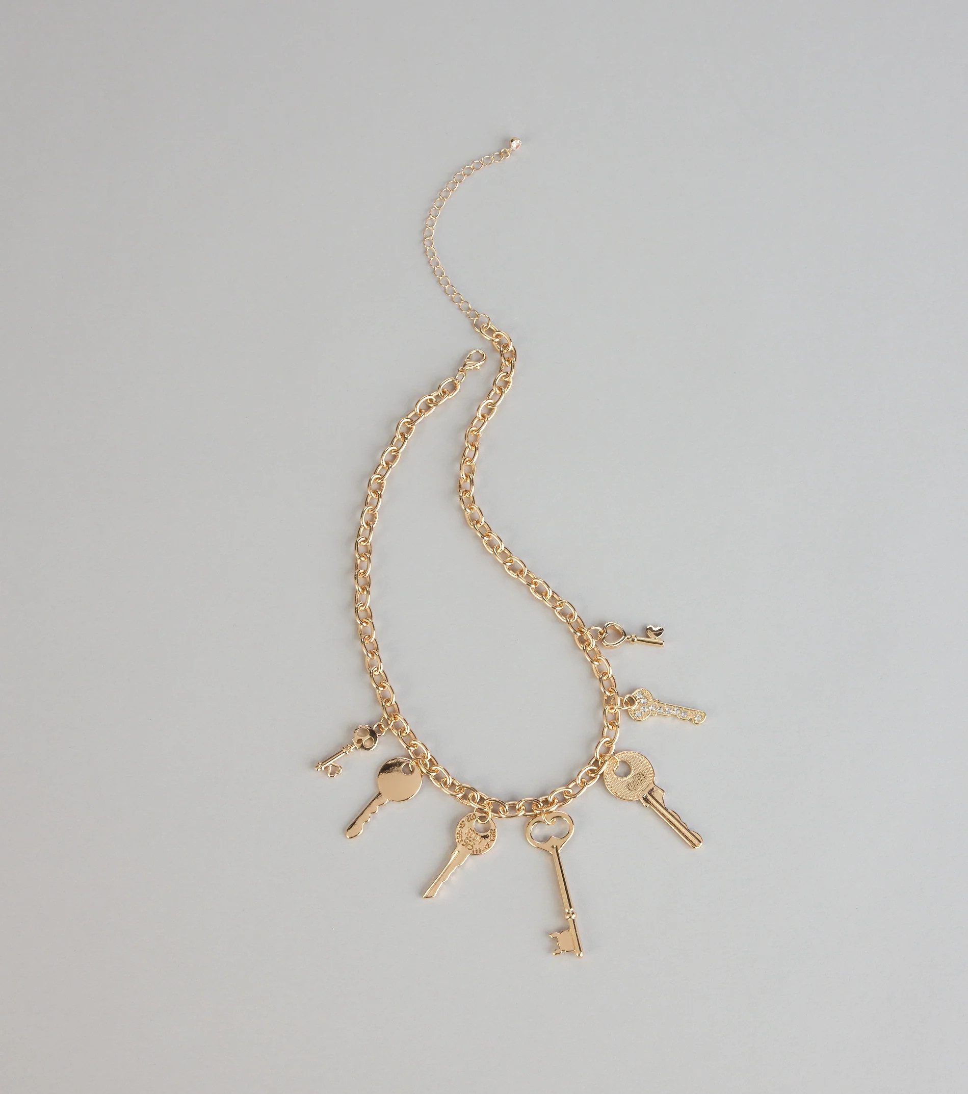 Secret Key Charm Chain Necklace | Windsor Stores