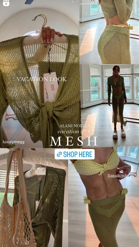 Vacation Look Target finds 
Future collective 
Knit mesh set 
Green set 
Summer looks 
Sofia Richie style 

#LTKtravel #LTKswim #LTKunder100