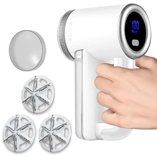 iRUNTEK Rechargeable Fabric Shaver, Electric Commercial Lint Remover with LED Display & Big Trash... | Amazon (US)