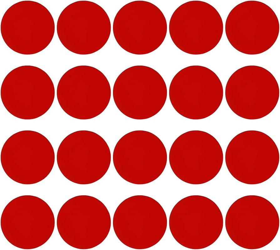 PATIKIL 5" Round Floor Sticker, 20 Pack Floor Spot Marker Self Adhesive Waterproof Vinyl Line Up ... | Amazon (US)