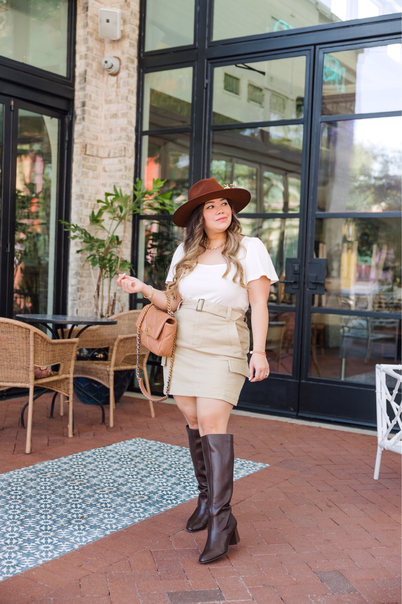 Pointelle Tie Back Square Neck Top - wearing large
Twill Cargo Pocket Skirt - wearing size 10 also comes in green
Chocolate brown Heeled Tall Boots - fits TTS
Squared Chain Link Necklace

fall outfits, neutral outfit, neutral style, loft haul, loft outfit, loft fashion, loft outfits, fall wedding guest outfit, teacher outfits, fall skirts, country concert outfit, travel outfit, work outfit, mini skirt, cargo skirt, utility skirt, fall family photoshoot outfit, fall outfit, fall skirt, Nashville outfit, white top, flutter sleeve top, chocolate brown knee high boots, fall style, fall fashion, fall look, teacher style, teacher fashion, midsize fashion, midsize look, midsize outfit, midsize style 

#LTKmidsize #LTKSeasonal #LTKfindsunder100