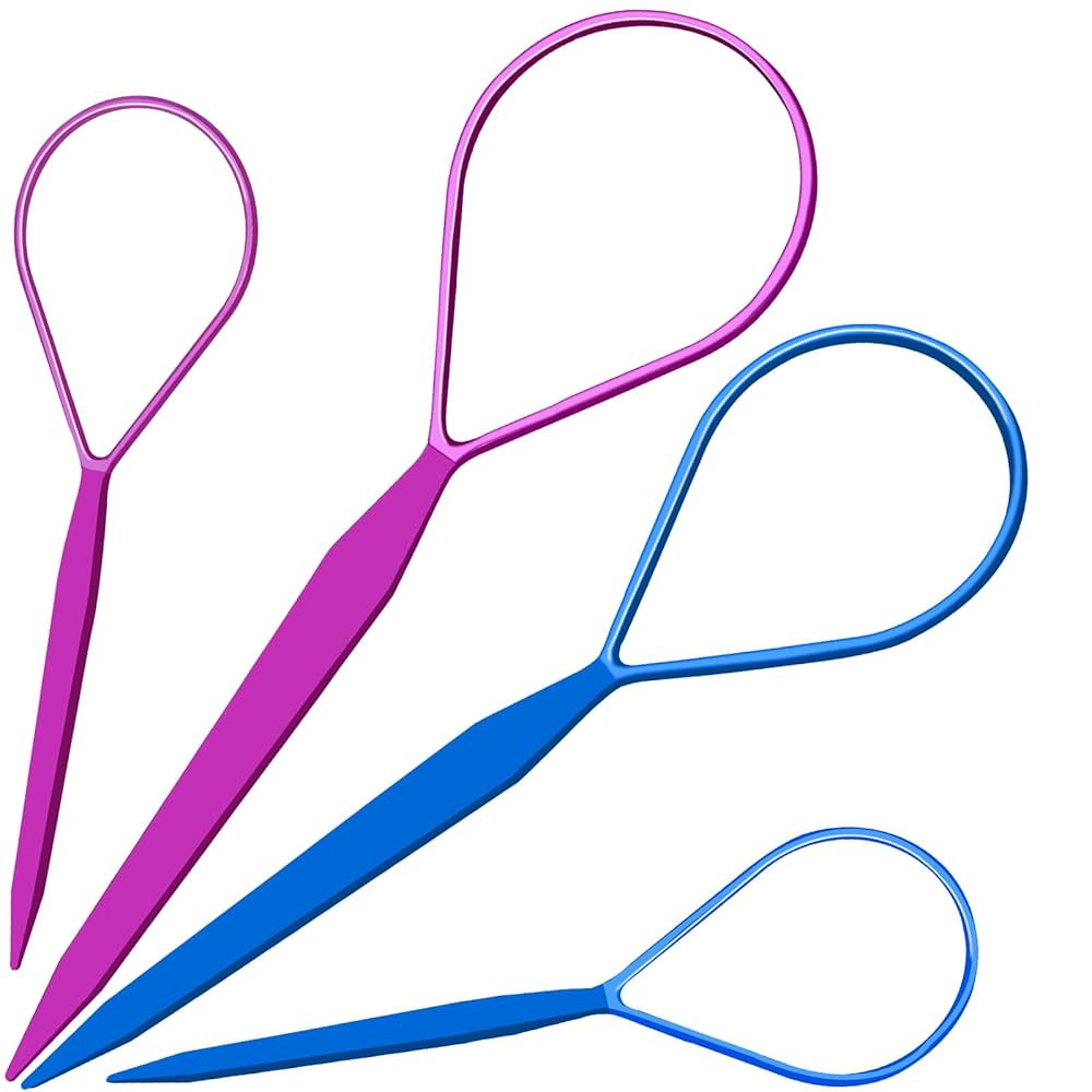 Teenitor 4pcs Pony Hair Tail Accessories, 2 Pairs French Braiding Tool, Turvy Styling Tool for Wo... | Amazon (US)