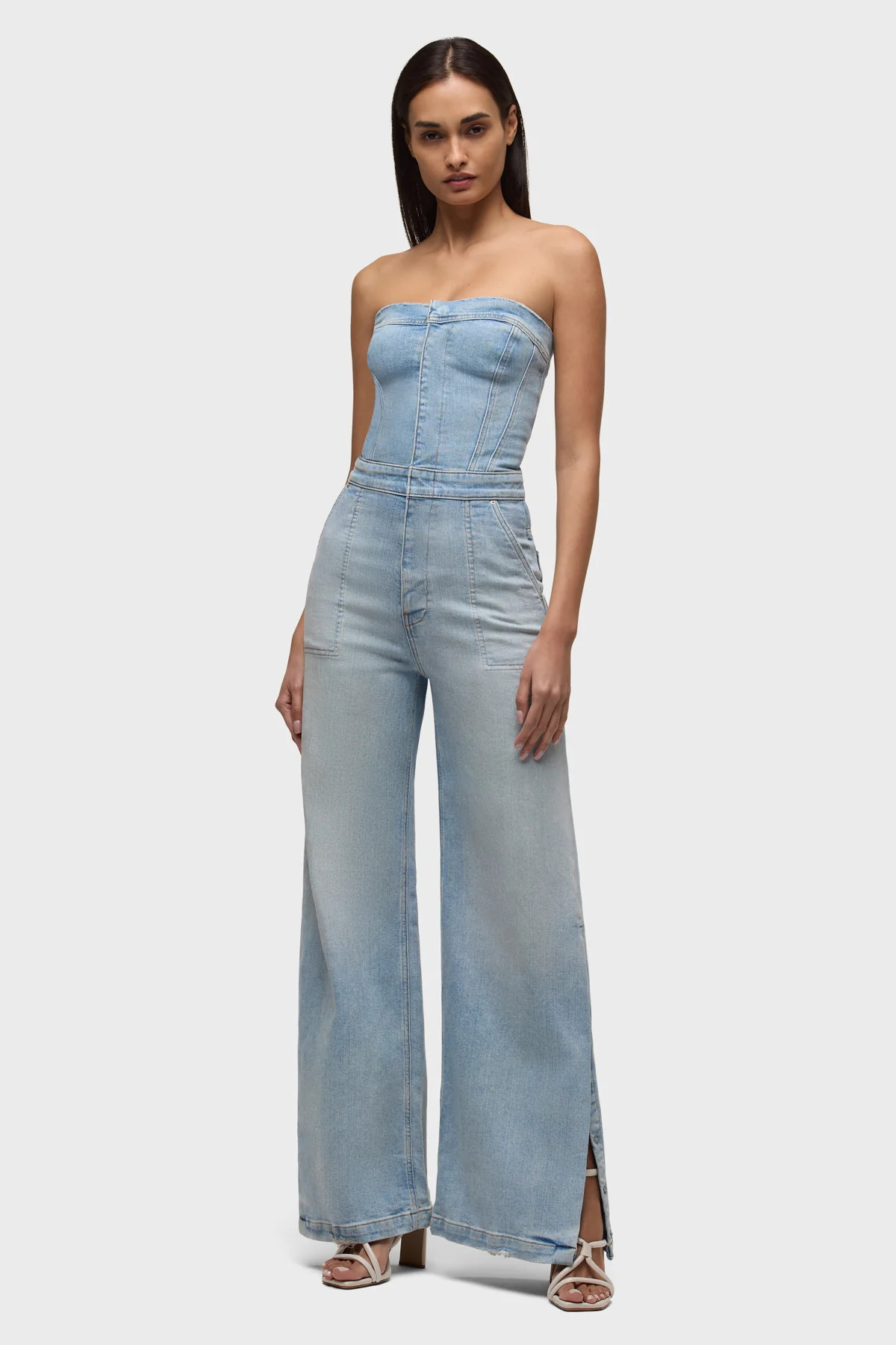 Strapless Wide Leg Jumpsuit | Hudson Jeans