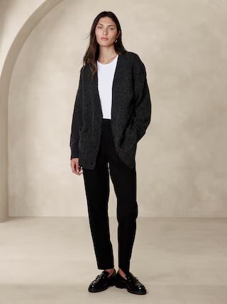 Phoebe Oversized Wool-Cotton Cardigan | Banana Republic (US)