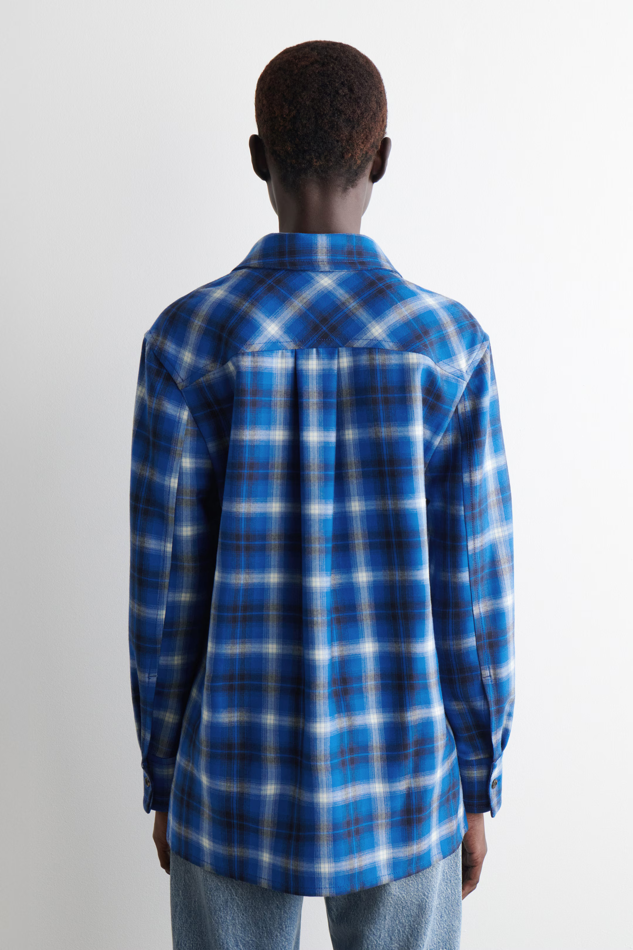 CHECKED FLANNEL SHIRT - BLUE / CHECKED | COS US | COS (EU)