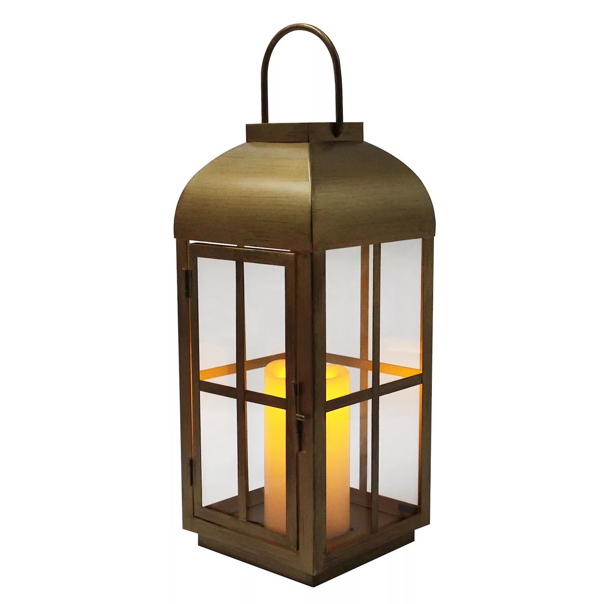 Sonoma Goods For Life® Large Brass Solar Lantern | Kohl's