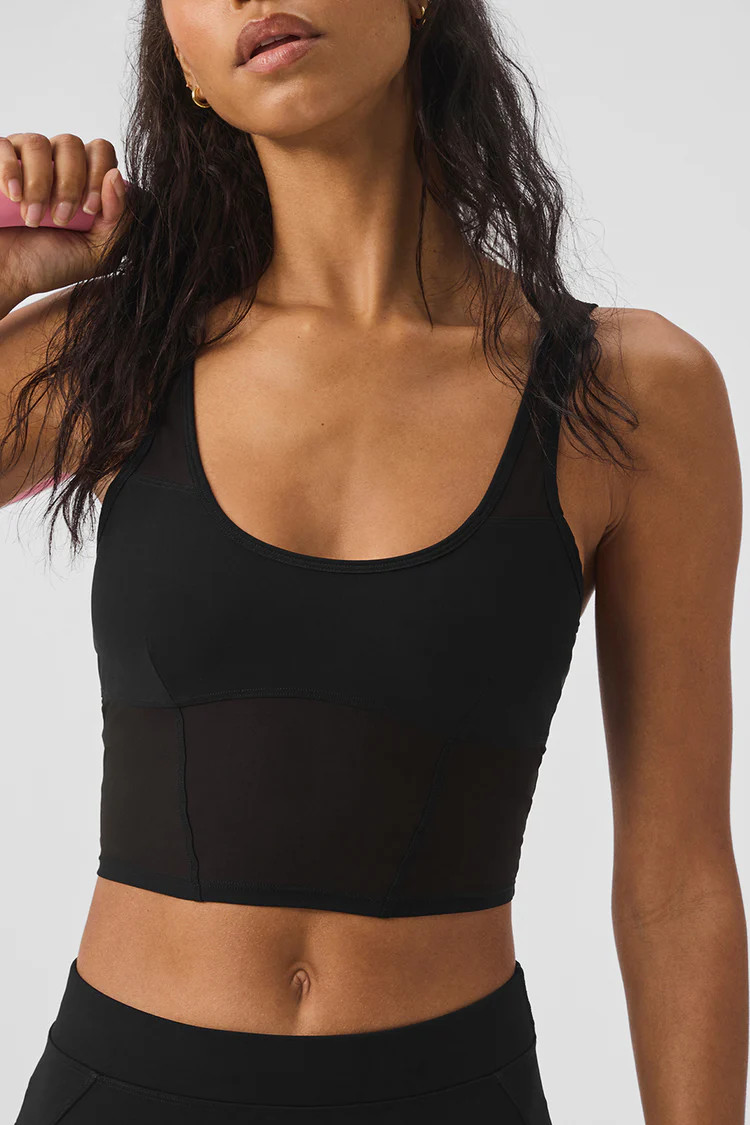Airlift Mesh Cropped Tempo Tank | Alo Yoga (US)