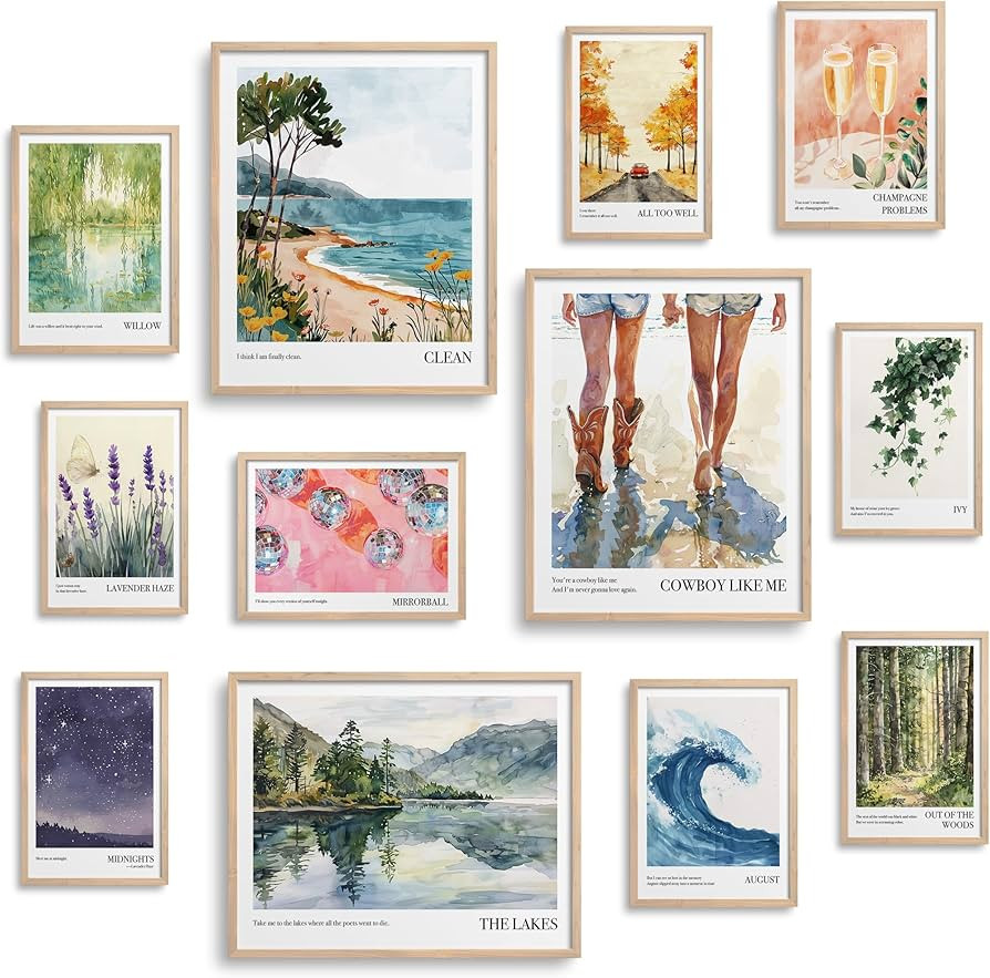 TwoDays Music Inspired Posters, Album Aesthetic Gallery Wall Art for Fans Gifts, Song Lyrics Room... | Amazon (US)