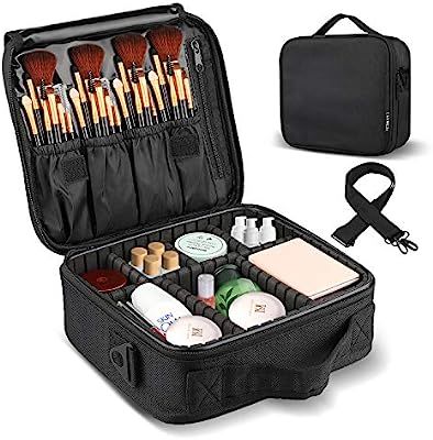 LOMEZI Travel Makeup Train Case Makeup Bag Cosmetic Bag Organizer for Women Organizer Portable St... | Amazon (US)