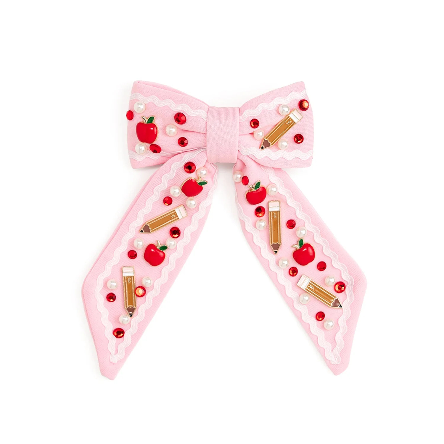 Apple Gemstone Bow Clip | Sweet Wink