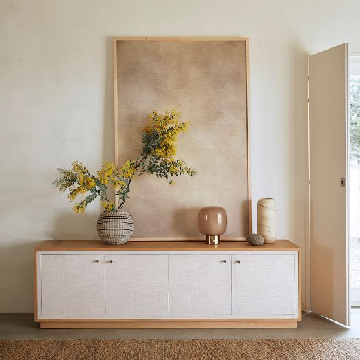 Gwyneth Linen Front Media Console (72") | West Elm (US)