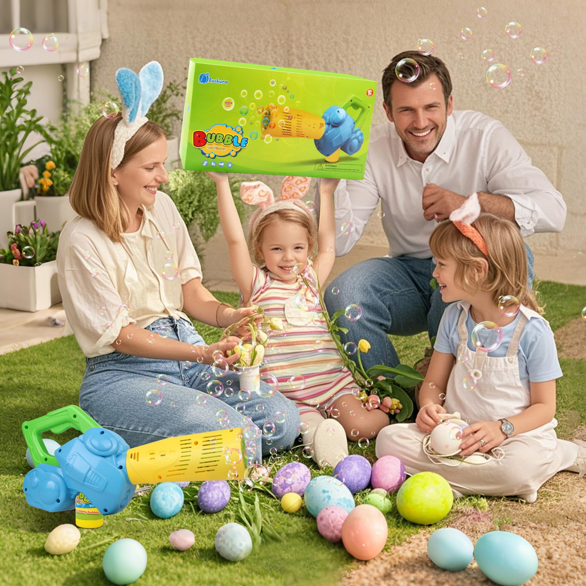 Duckura Bubble Leaf Blower, Outdoor Bubble Machine for Toddlers 1-3, Kids Bubble Gun Blower with ... | Amazon (US)