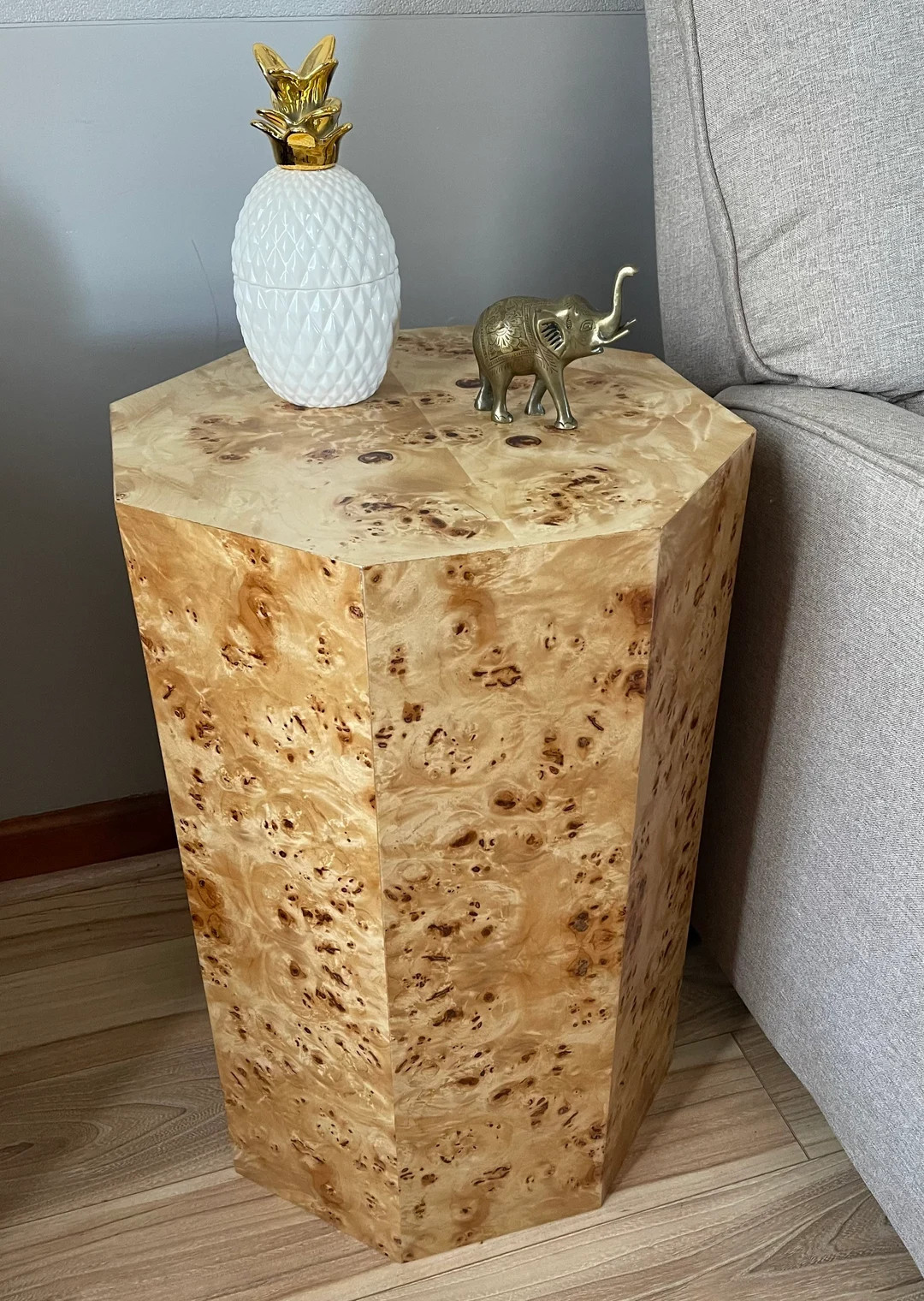 Pair of Genuine Burl Wood 24 Tall X 24 Wide Octagon Pedestal Made in USA - Etsy | Etsy (US)