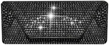 Bling Eyeglass Case for Women, PU Leather Hard Shell Glasses Case with Rhinestones, Sparkly Sungl... | Amazon (US)