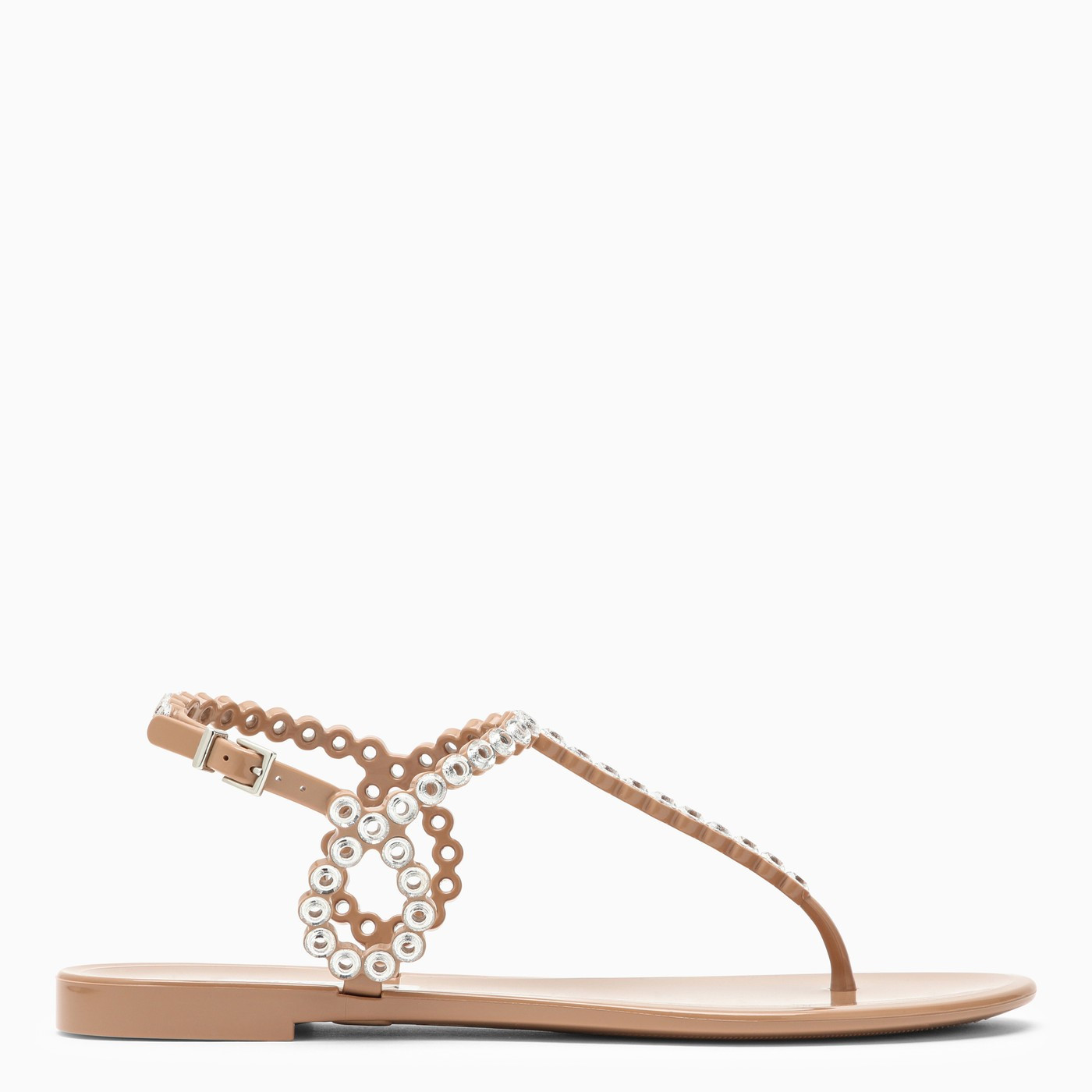 Almost Bare Powder pink sandal with crystals | The Double F