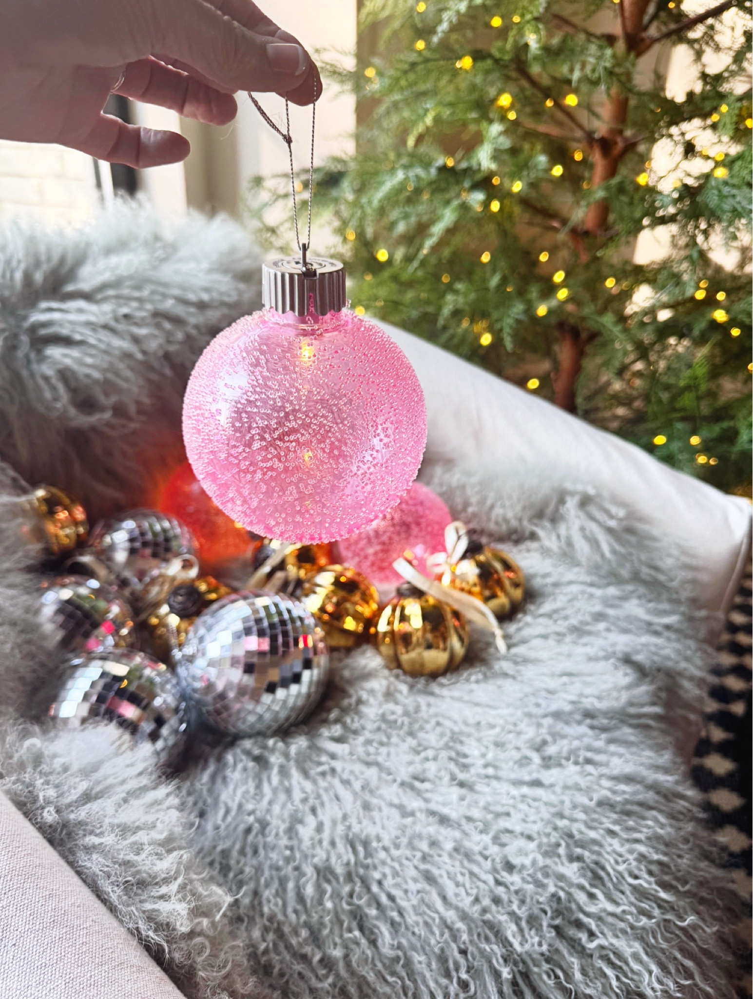 Set of 4 LED ornaments only $9.96